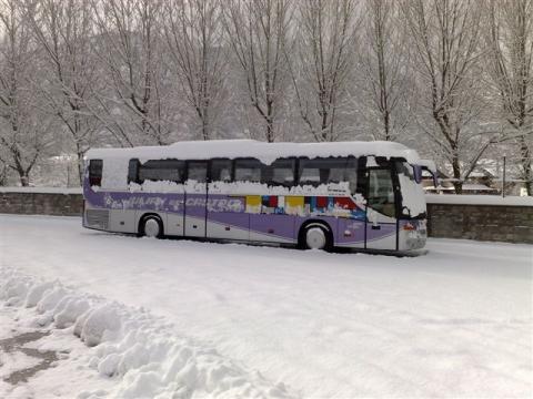 Autobús en la nieve
