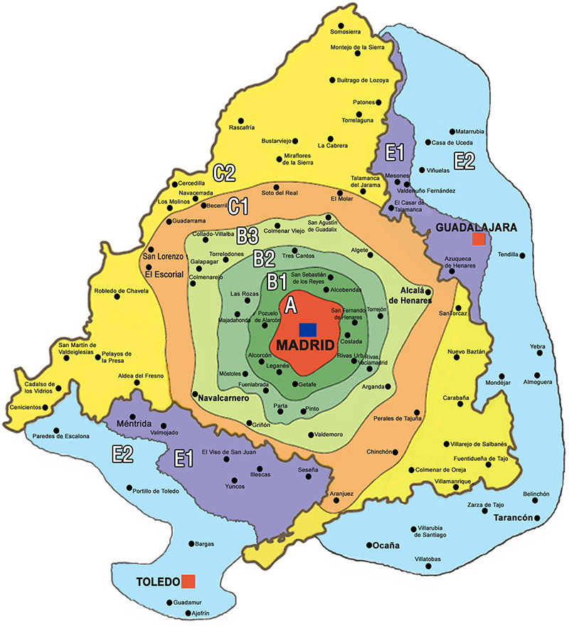 Mapa zonas CRTM